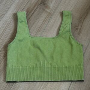 JoyLab Lime Ribbed Crop Top